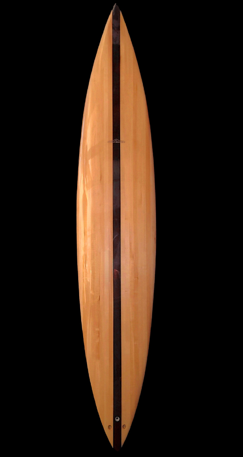 Chambered Wood Gun Surfboard by Huskaweeg Surfboards