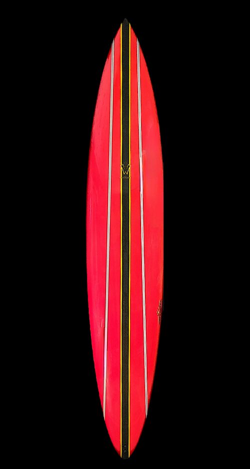 CFK Stringered Gun Red Surfboard by Huskaweeg Surfboards