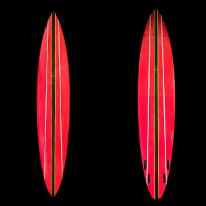 CFK Stringered Gun Red Surfboard by Huskaweeg Surfboards